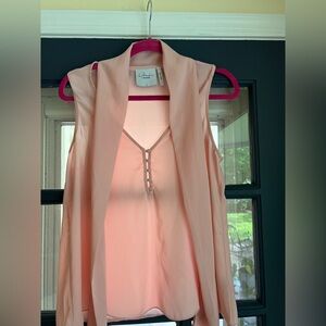 L’ Acadamie Pink Sleeveless Blouse Size Small